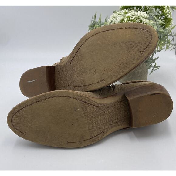 Sam Edelman Posey Women's Boots Booties Ankle Harness Suede Taupe Western Sz 8.5 - Picture 5 of 11